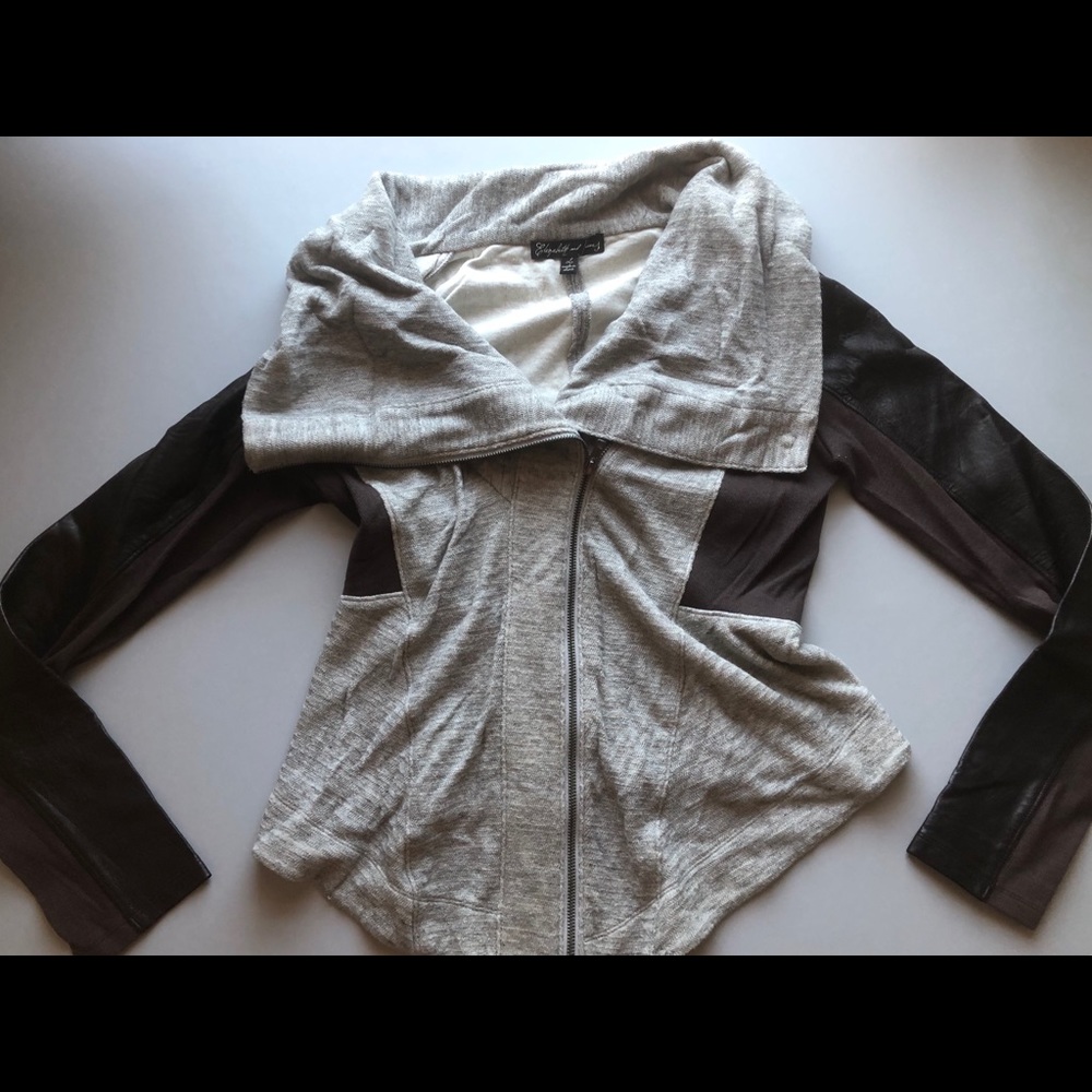 Unique Jacket with Crossbody Zipper